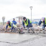 RIO GRANDE : CONTINÚAN LOS TRABAJOS DE HORMIGONADO SOBRE LA AV. SAN MARTIN