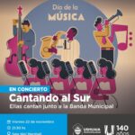 USHUAIA : ESTE VIERNES 22 SE PRESENTARÁ EN LA SALA NINÍ MARSHALL “CANTANDO AL SUR, ELLAS CANTAN JUNTO A LA BANDA MUNICIPAL”