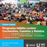 USHUAIA : LA MUNICIPALIDAD  REALIZARÁ EL CIERRE ANUAL DEL PROGRAMA “HÁBITO LECTOR: COCINERITOS, CUENTOS Y RELATOS”