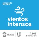 USHUAIA : DEFENSA CIVIL REALIZA RECOMENDACIONES POR LAS ALERTA DE FUERTES VIENTOS PARA EL LUNES Y MIÉRCOLES EN TDF