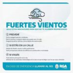 RIO GRANDE : ESTE JUEVES RIGE ALERTA AMARILLA POR FUERTES VIENTOS