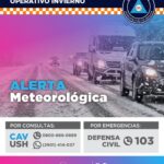 USHUAIA : ALERTA POR NEVADAS