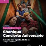 USHUAIA : “SHANIQUA” REALIZARÁ SU CONCIERTO ANIVERSARIO ESTE SÁBADO 2 EN LA ANTIGUA CASA BEBAN