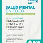 RIO GRANDE : CONTINÚA EL CICLO “SALUD MENTAL EN FOCO” EN EL ESPACIO JOVEN AGP