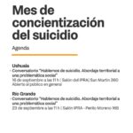 MES DE CONCIENTIZACIÓN DEL SUICIDIO: SE REALIZARÁN ESPACIOS DE DIÁLOGO Y CONVERSATORIOS EN LAS TRES CIUDADES