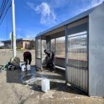 USHUAIA : UISE AVANZA CON LA LIMPIEZA Y MANTENIMIENTO DE LAS GARITAS DE COLECTIVOS