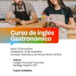 CURSO INTENSIVO Y GRATUITO DE INGLÉS GASTRONÓMICO EN TOLHUIN