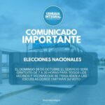 USHUAIA :  HABRÁ SERVICIO GRATUITO DE COLECTIVOS ESTE DOMINGO DE ELECCIONES LEGISLATIVAS NACIONALES
