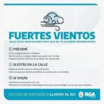 RIO GRANDE :ALERTA METEOROLÓGICA POR FUERTES VIENTOS PARA ESTE SÁBADO