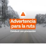 SE SOLICITA MÁXIMA PRECAUCIÓN AL CONDUCIR POR RUTA 3 POR NIEVE ENTRE EL KM 3008 Y 3011
