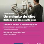 USHUAIA : LA MUNICIPALIDAD  ACOMPAÑARÁ EL TALLER: “UN MINUTO DE CINE” ESTE VIERNES 24 A LAS 15:30 HORAS