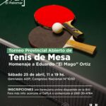 USHUAIA : LA MUNICIPALIDAD INVITA A PARTICIPAR DEL TORNEO PROVINCIAL ABIERTO DE TENIS DE MESA