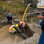 COMENZÓ EL CRUCE SUBTERRÁNEO DE LA RUTA N° 3 PARA EL TENDIDO ELÉCTRICO NUEVO PUESTO DE CONTROL