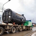 USHUAIA : LA MUNICIPALIDAD  CONTINÚA ACOMPAÑANDO EL OPERATIVO DE TRASLADO DE LA NUEVA USINA CON DISPOSITIVOS DE SEGURIDAD VIAL