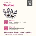 USHUAIA : LA SECRETARÍA DE POLÍTICAS AMBIENTALES, CULTURALES Y EDUCATIVAS ABRE LAS INSCRIPCIONES AL TALLER DE TEATRO